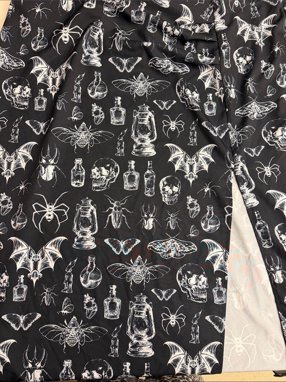 Romwe Spooky Maxi Skirt 3X